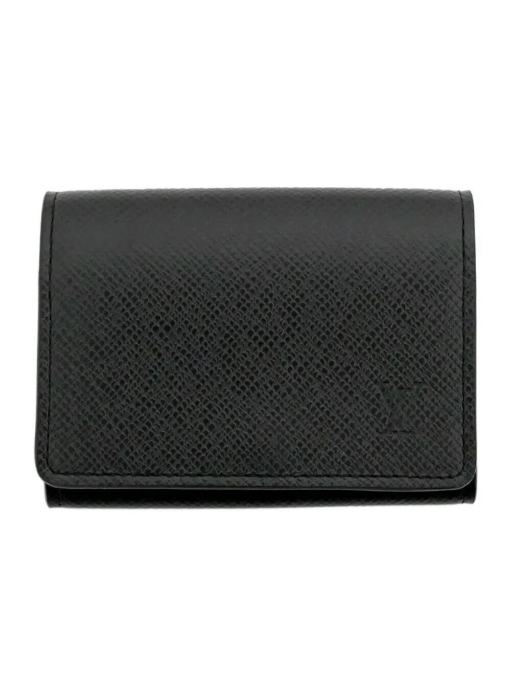 Louis Vuitton Card Case Envelope Business Holder NM Taiga Black